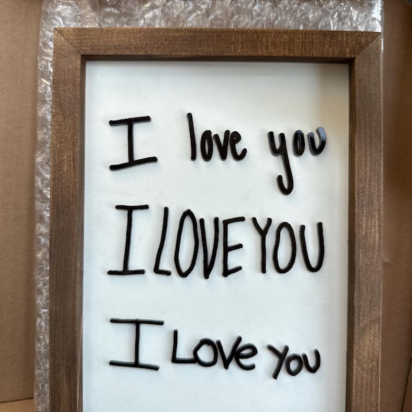 Personalized Kids Handwriting Sign, Laser Cutting Handwriting Sign, 3D ...