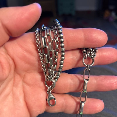 Gorgeous Sterling Multilayered Bracelet. Multi Chain Bracelet. Silver ...
