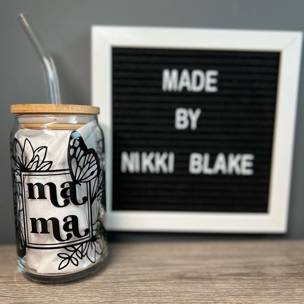 Mama • 16oz Glass Can Cutfile, Svg Dxf Png File Digital Download - Etsy