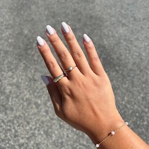Customer photo from isabelle, Dainty Raw Pearl Ring