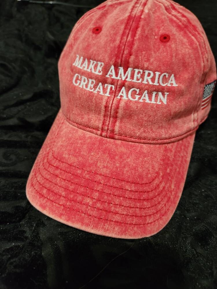 Trump 2024 Campaign Hat | MAGA Make America Great Again President | Donald Trump Hat Embroidered USA, Support Trump Vintage Cotton Twill Cap