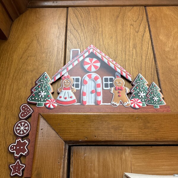 2 Cardinals Wooden Door Corner Sign, Red Birds Christmas Door Topper ...