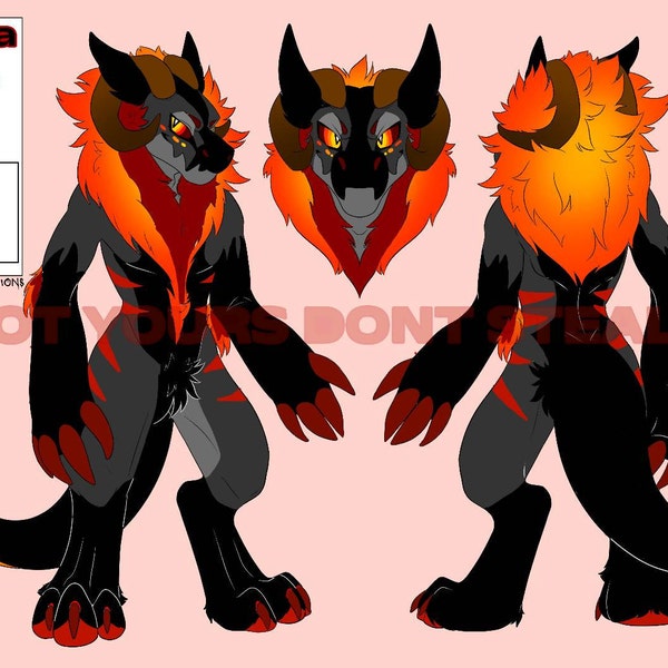 Wickerbeast Furry Art Base Ref Sheet - Etsy
