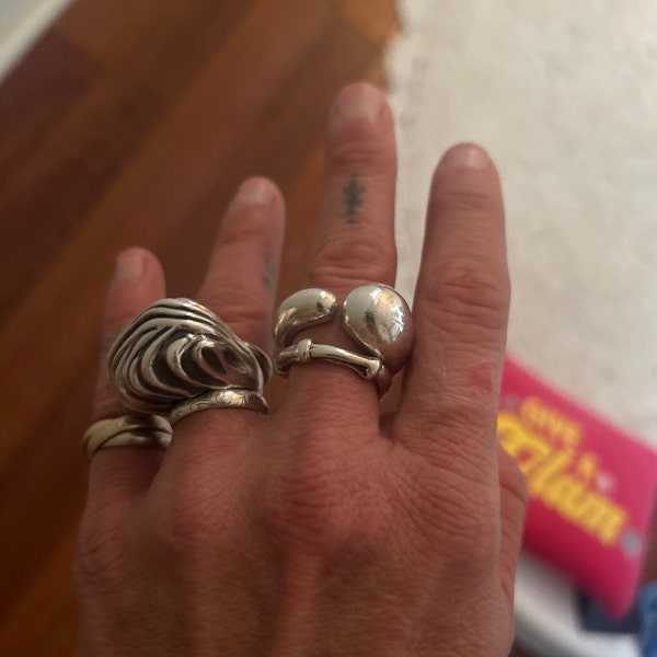 Unique Adjustable Statement Ring
