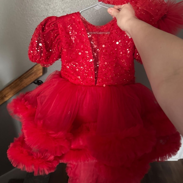 Baby Girl Pageant Dress - Purple Sequins Princess Dress For Special Occasions