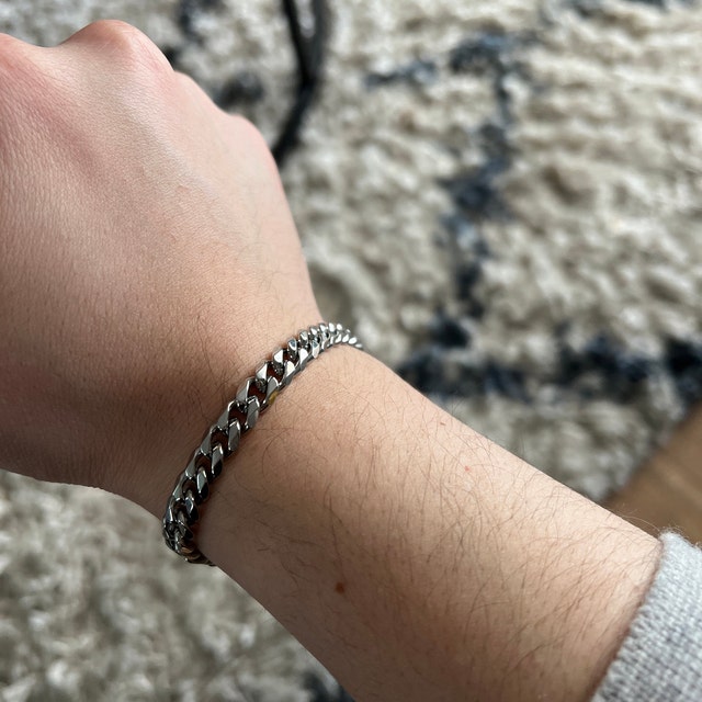 Silver 5mm Mens Bracelet | Curb Chain Silver Bracelets | Mens