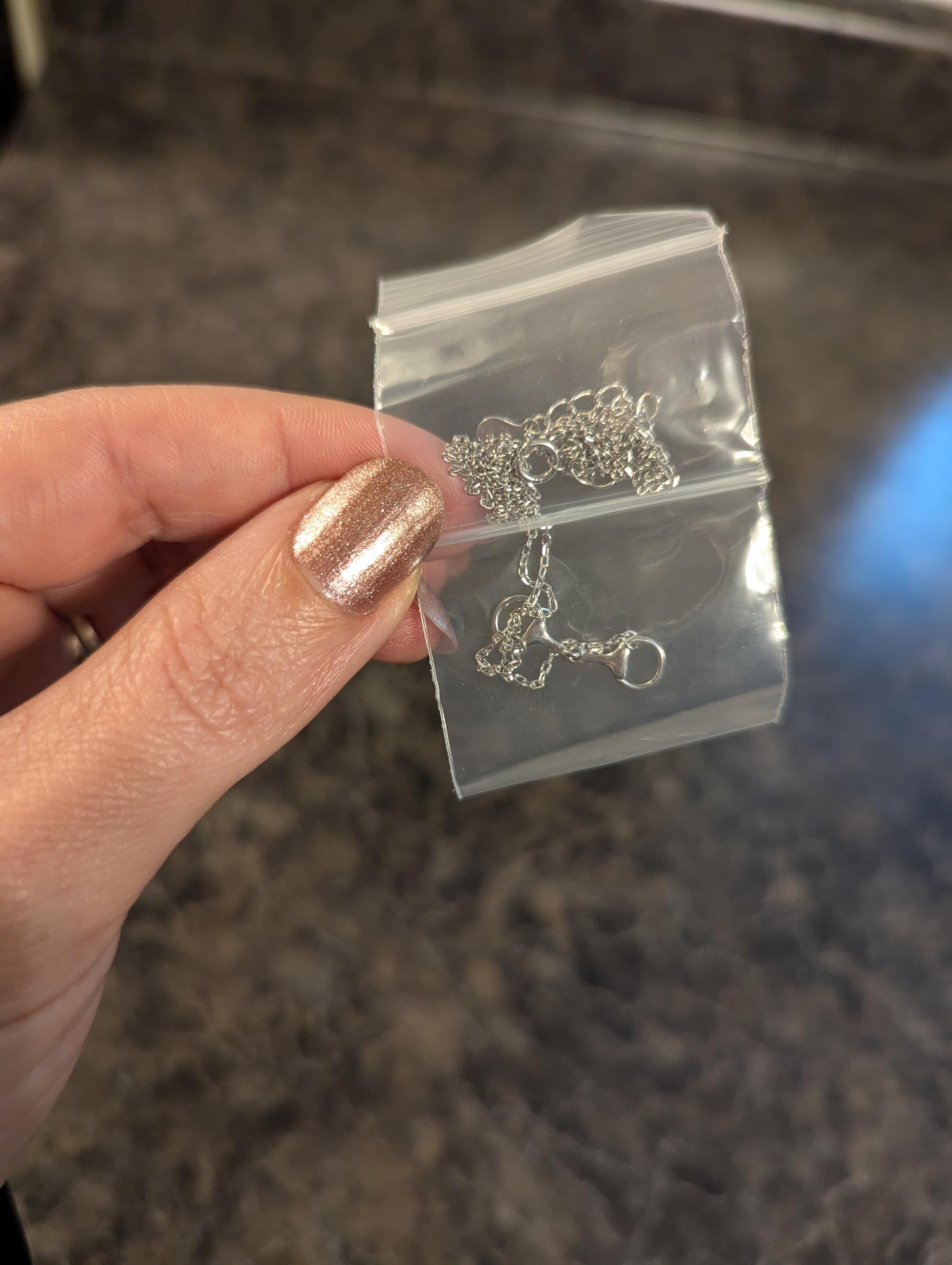 Snaffle Bit Necklace in Sterling Silver, Silver or Gold, Horse Necklace, Horse Charm, Horse Gift, Horse Jewellery