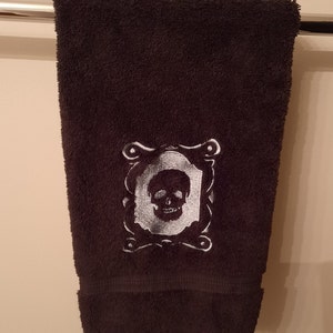 Gothic Skull Cameo Bath Towel Set - Etsy
