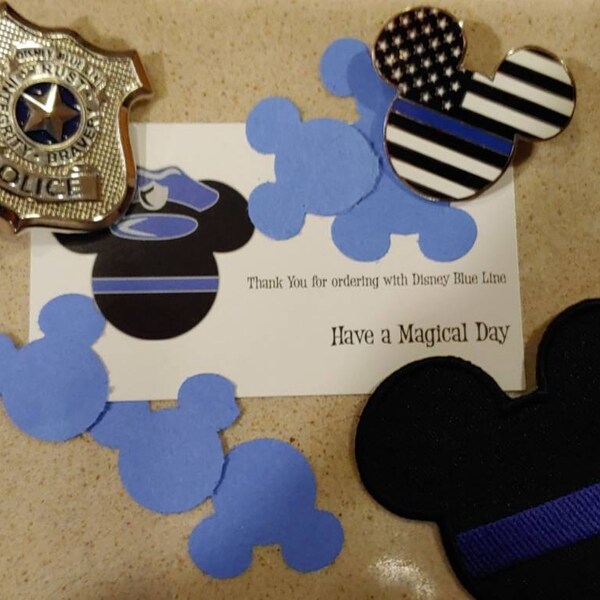 Thin Blue Line Mickey Hat Pin - Etsy