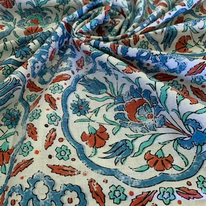 5 Yards of Ottoman Turkish Iznik Tile Print Cotton From India - Etsy
