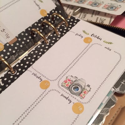 Camera Stickers Planner Sticker - Etsy