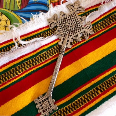 Large Ethiopian Orthodox Coptic Musical Instrument Litrugical Sistrum ...