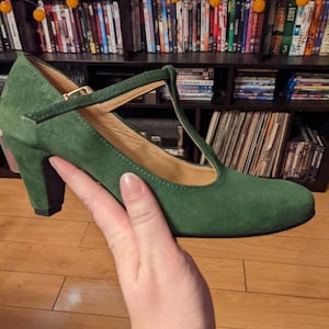 Piel ante verde botella natural estilo retro zapatos de - Etsy México