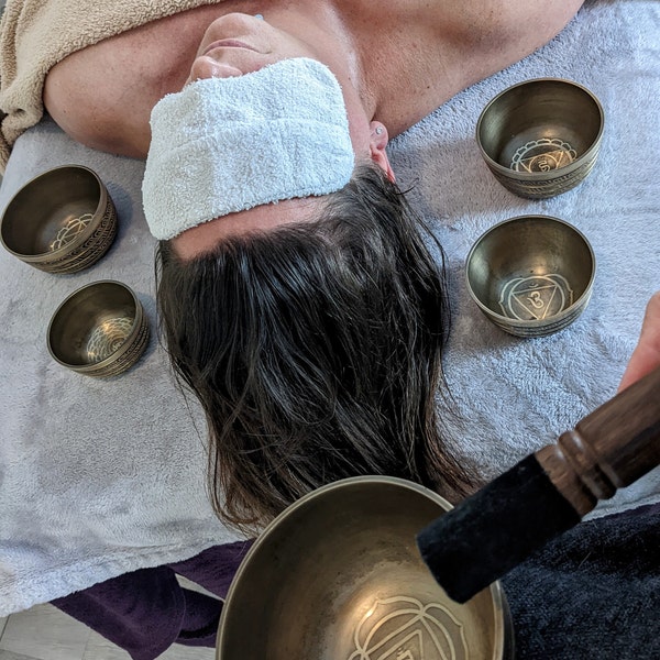 Natural Singing Bowl Set of 7 - Tibetan Singing Bowls - Healing Set ...