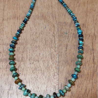 16 Strand Genuine 4-8mm Turquoise Graduated Rondelle Gemstone Beads - Etsy