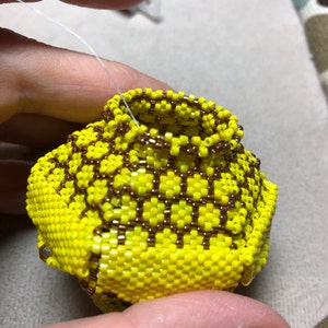 petitboutdepapier様オーダー品 Bee-ded Honeypot, Peyote Stitch Pot With Lid, Pdf Tutorial