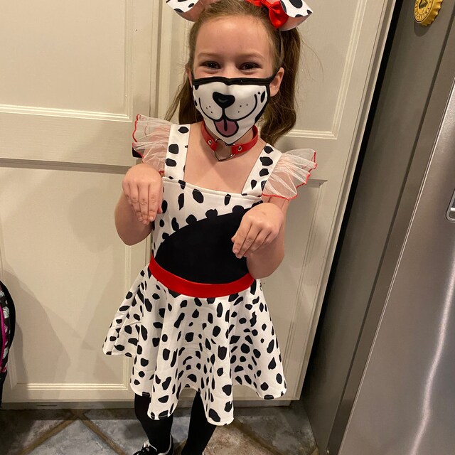 Set De Disfraz De Dálmata Para Niños: Orejas, Nariz, Cola Y Collar Rojo De PU, Para Carnaval Y Halloween