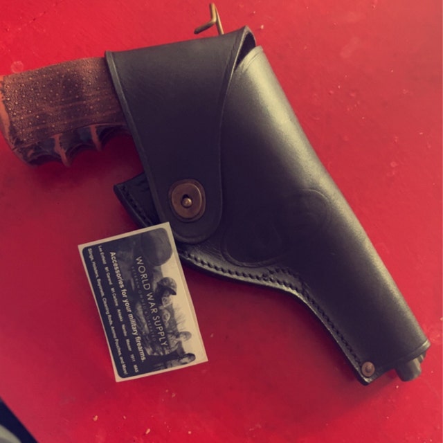 US Smith & Wesson Victory Model Revolver Holster in Black Leather .38 Special Model 10