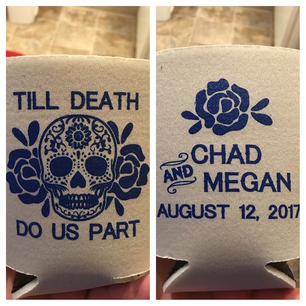 Till Death Do Us Part, Wedding Gift, Sugar Skull Wedding Favors, Floral Wedding Gift, Candy ...