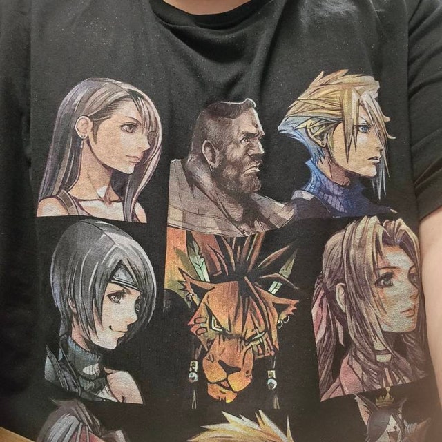 FF7 VII G-bike Portraits Premium Unisex T-shirt (vectorized FF7 VII G-bike Portraits Premium Unisex T-shirt (vectorized