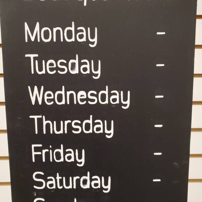 Chalkboard Store Hours Sign, Business Hours Sign, Boutique Sign, Spa ...