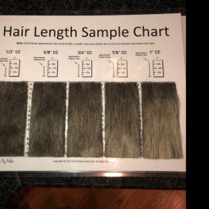 Clip Comb Sample Chart for Grooming | Etsy