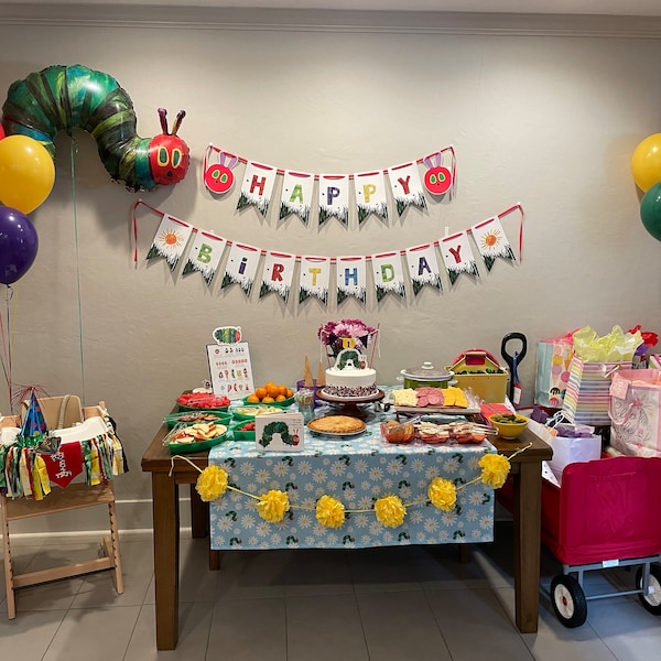 Eric Carle the Very Hungry Caterpillar Birthday Party Bunting "happy ...