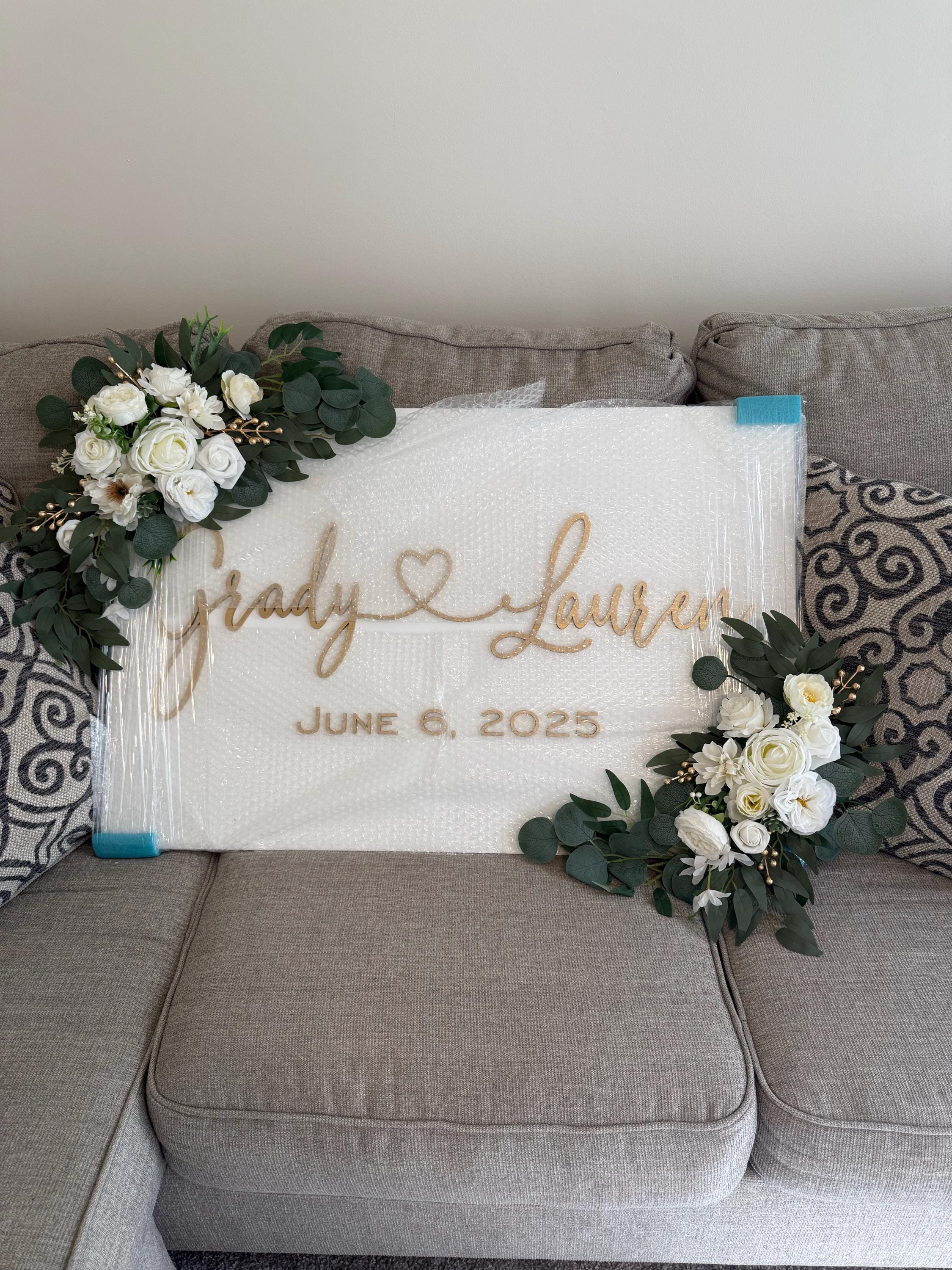 Wedding Sign, Wedding Welcome Sign, Wedding Decor, Wedding Signage, White Wedding Sign, Custom Wedding Sign, Wedding Gift, Engagement Gift