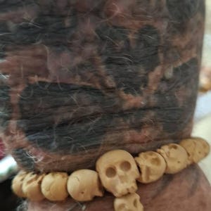 柘植 星月菩提樹 骸骨彫 腕輪 ブレスレット 数珠 京都 - Etsy 日本