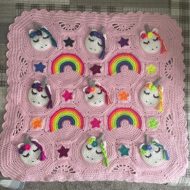 Crochet PATTERN Unicorn Utopia Crochet Blanket Pattern, Unicorn Afghan  Pattern, Rainbow Stars Baby Blanket Pattern PDF Download 