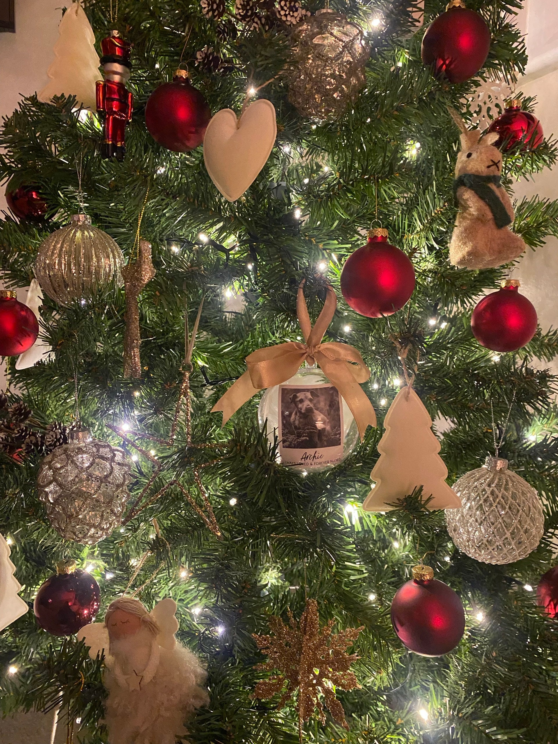 Personalised Photo Memorial Memory Christmas Feather Bauble - Special Memory Bauble - Photo Bauble - Decoration Bauble