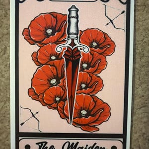 The Maiden Poppy Tarot Card FBAA Inspires Sticker - Etsy