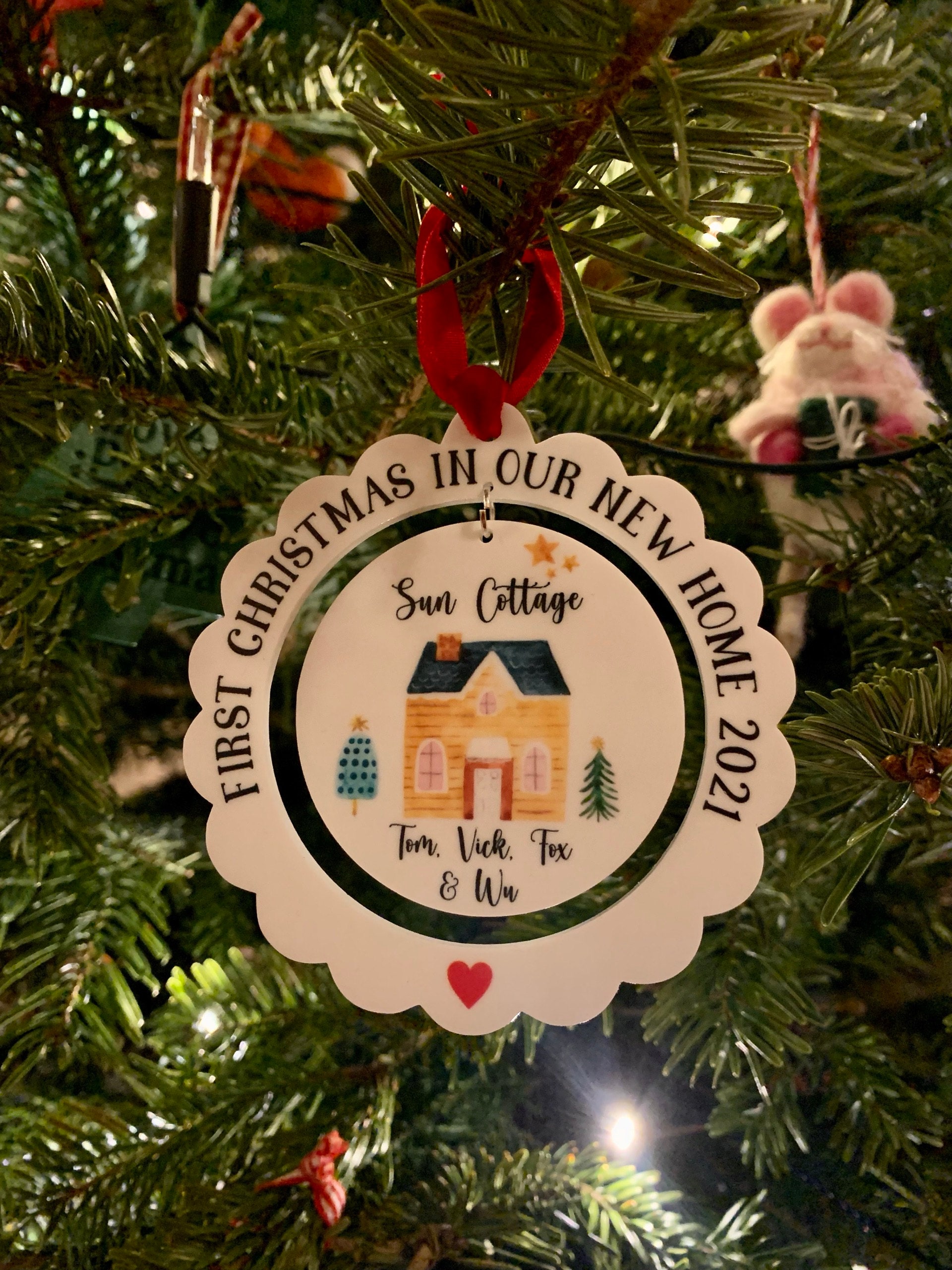 Christmas in our new home 2024, Personalised New Home Christmas Decoration, First Christmas In Our New Home Tree Ornament