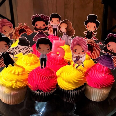 The Greatest Showman Circus Cupcake Toppers - Etsy