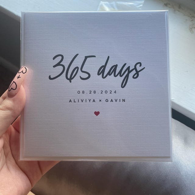 First Anniversary Card for Him, Personalized Date, 1st Anniversary