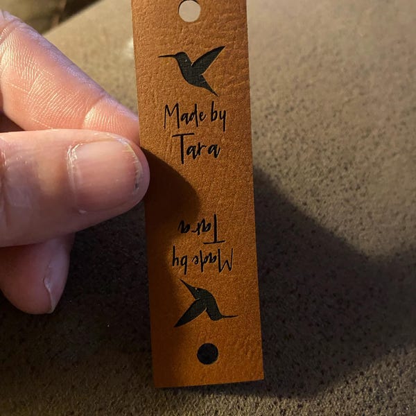 Custom Name Faux Leather Hat Patch / Personalized 3