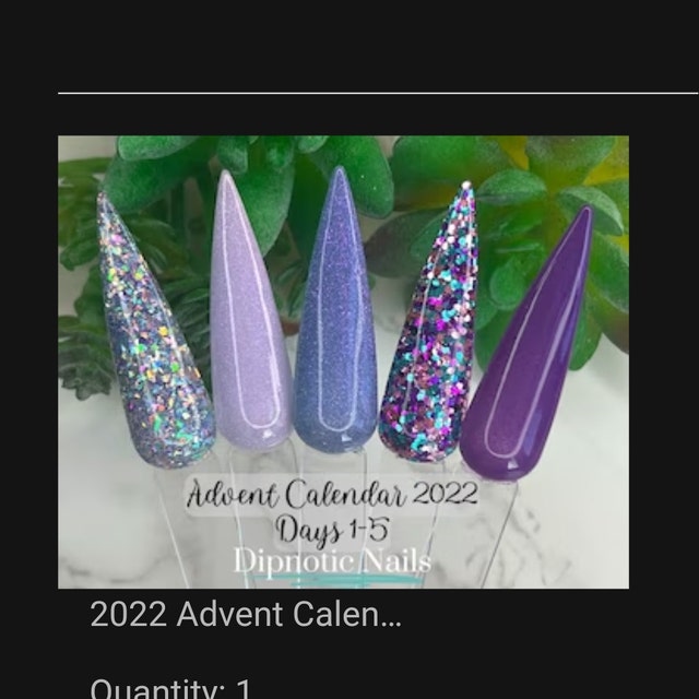 2022 Advent Calendar Collection 1 Purple Dip Powder Collection Dipnotic  Nails 2022 Advent Calendar - Etsy