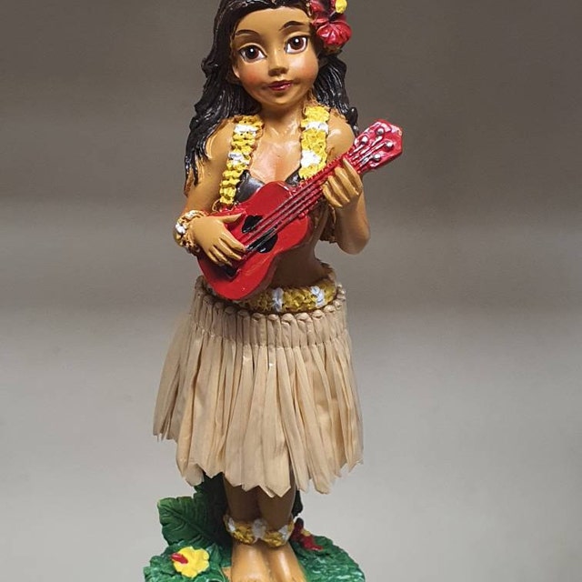 Poupée Hawaïenne Hula Dashboard - Ornement Voiture Résine 16cm - Danseuse Hawaïenne Décorative