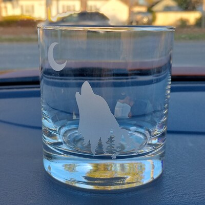Bison Whiskey Glass Bison Rocks Glass Buffalo Glass Bison Wyoming Glass ...