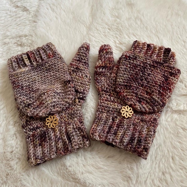 Easy Adjustable Glittens - PDF Crochet Pattern - Instant Download - Etsy