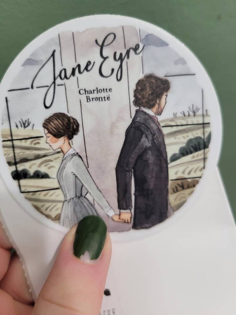 Literary Watercolor Sticker | Pride & Prejudice Sticker | Jane Eyre | Little Women | Watercolor Illustration | Book Lover Gift | Book Art
