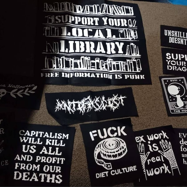 Support Your Local Library Fabric Back Patch - Etsy