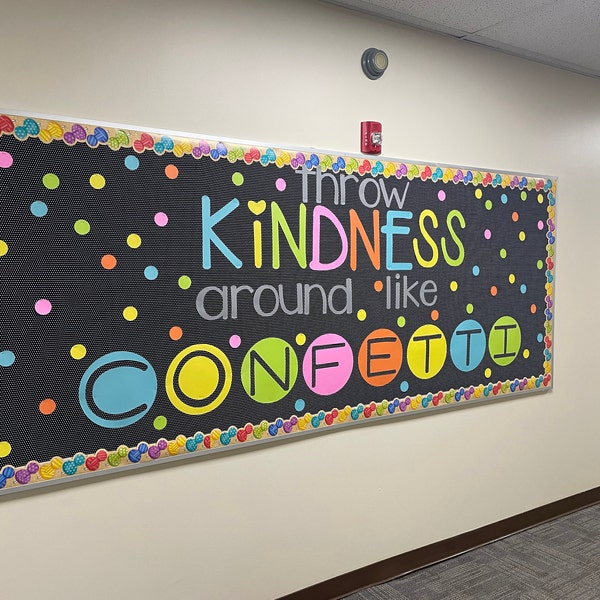 Throw Kindness Around Like Confetti | Bulletin Board Cutouts Decor - Etsy