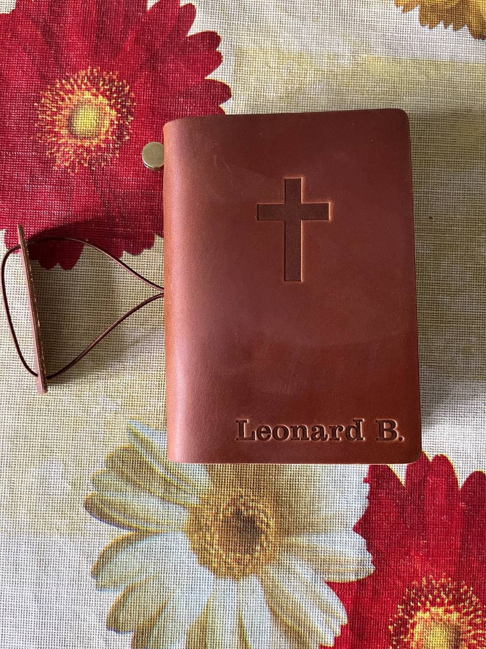 Custom Prayer Journal | Christmas Gift | Personalized Leather Journal | Custom Made Religious Journal | Leather Prayer Bible Notebook