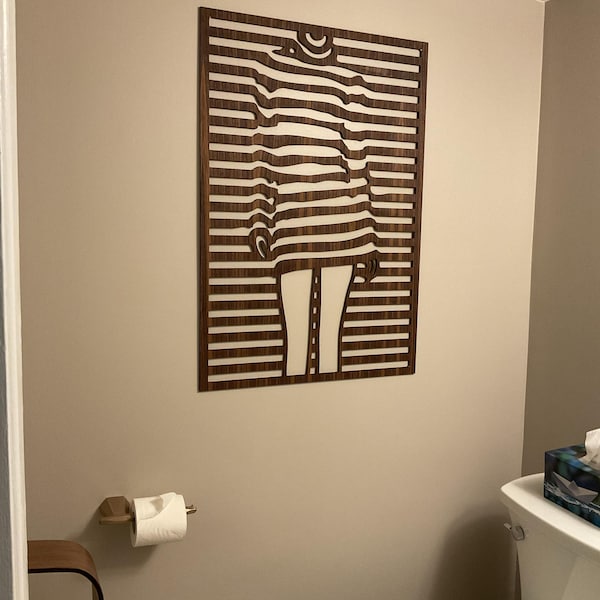 Beautiful view of Vintageshaped Wooden Wall Art