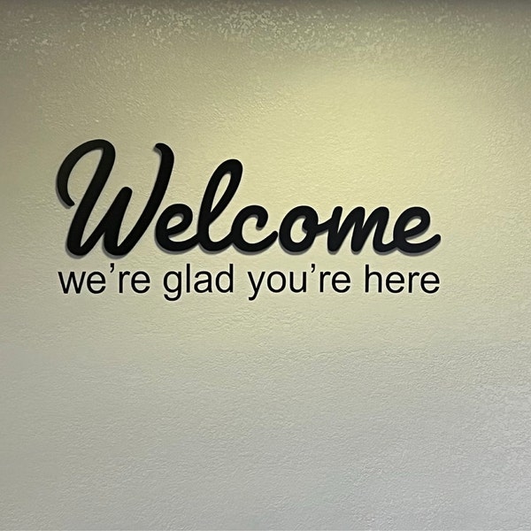 Welcome, We Are Glad You Are Here, Church Worship Sign, Entry Way Door ...
