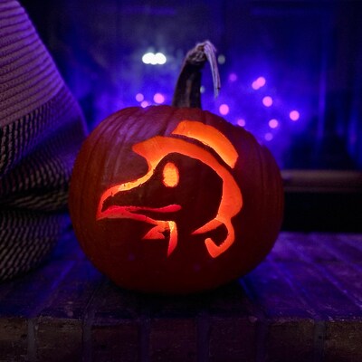 Printable Plague Doctor Pumpkin Carving Stencil Halloween Pumpkin ...