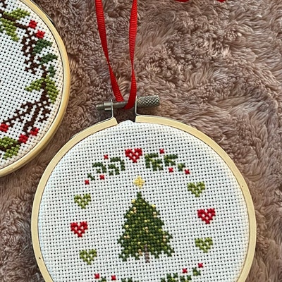 Christmas Cross Stitch Patterns Small Christmas Ornaments Bundle of