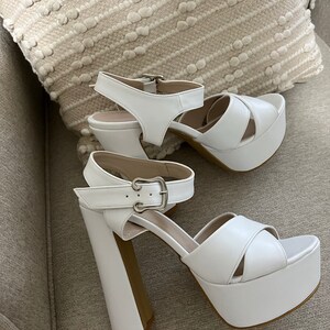 Ankle Strap Tulle Wedding Shoeheels Wedding Shoes | Etsy