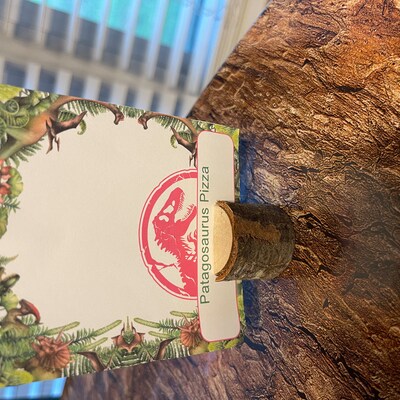 Jurassic Food Labels Pink Jurassic Party Birthday Tent Card Girl ...